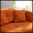 Orange Sectional Sofa With Removable Pillows