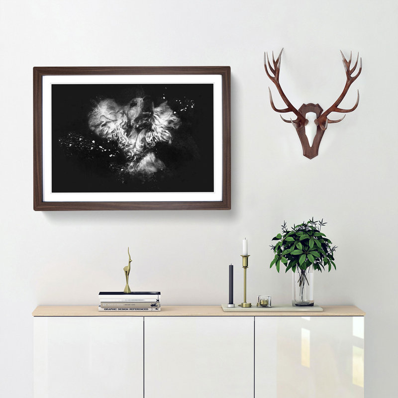 Cocker Spaniel - Framed Print, Walnut Framed, 24cm H x 33cm W x 2cm D
