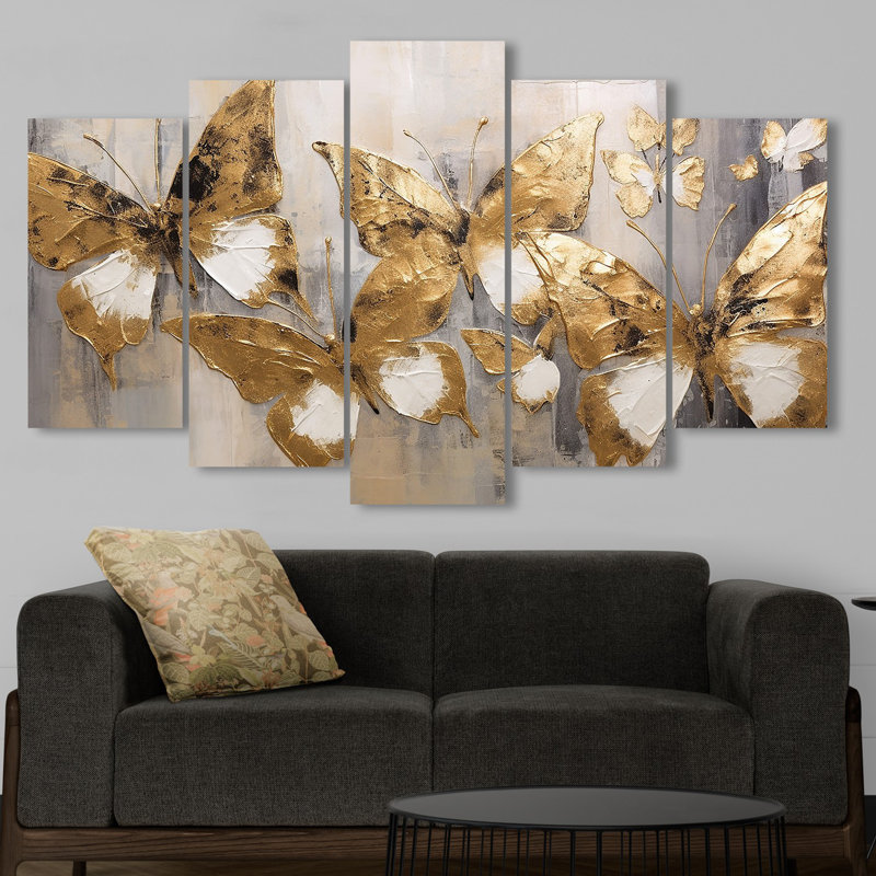 Peinture décorative en panneau de fibres à densité moyenne (5 pièces)