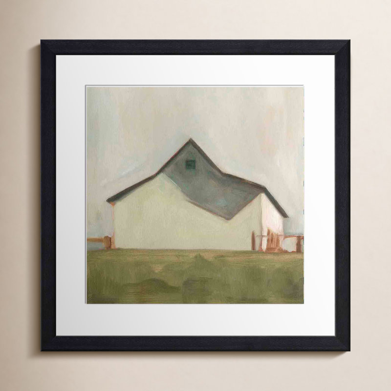 Serene Barn V by Emma Scarvey, Black, 32"H x 48"W