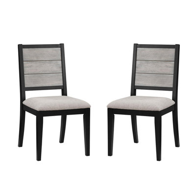 Set Of 2 Dining Chairs With Upholstered Seat