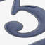 Sevillano 2.13" x 4.38" Ceramic Floral Address Number Wall Tile in White/Blue
