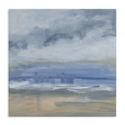 Art abstrait sur toile, "Plage abstraite" par Pamela Munger