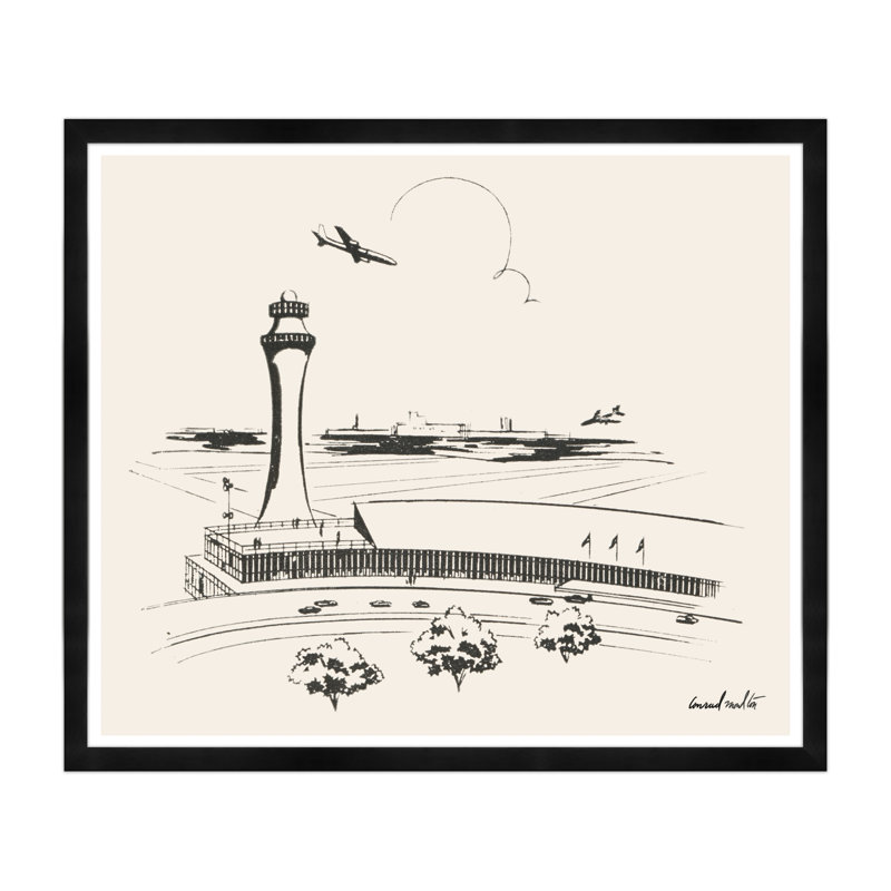 Airport Print, Black Framed