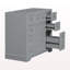 Meuble-lavabo 36 po sans lavabo, base d'armoire seulement, une armoire et six tiroirs, gris-121885342