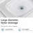 24"Cultured Marble Basin Sink, 2" Thick Profile, Triple Faucet Holes, Sink Only, Cabinet Not Included, Fits Bathroom Vanity Cabinets, Granite