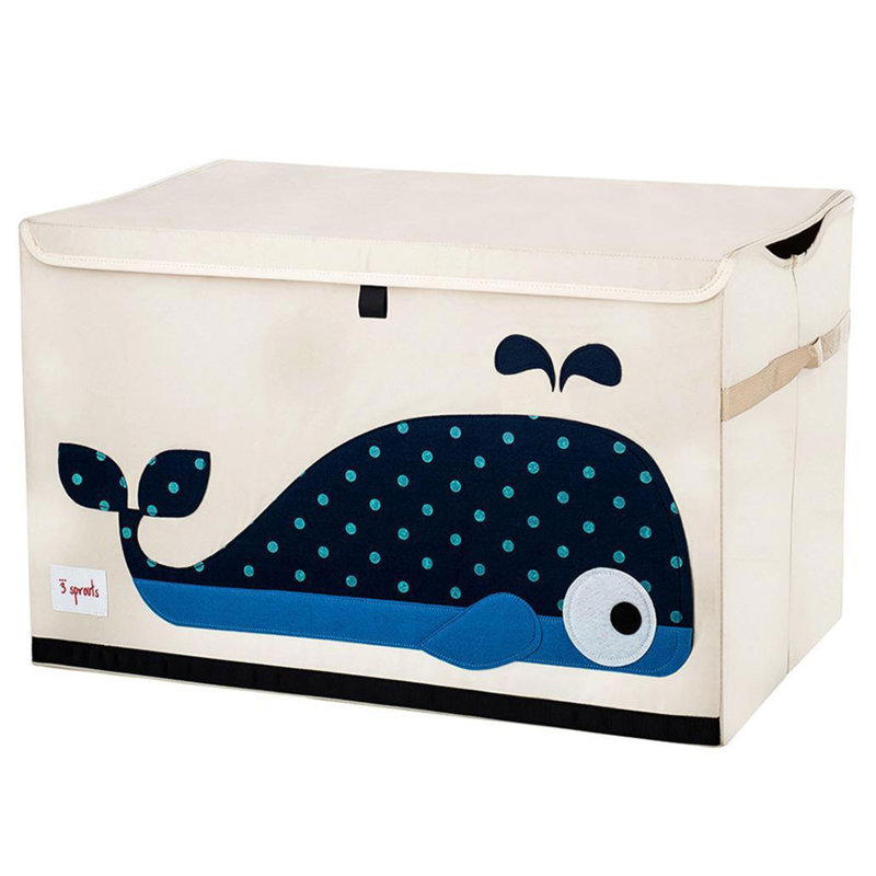 3 Sprouts - Coffre à jouets pour salle de jeux pour enfants, baleine