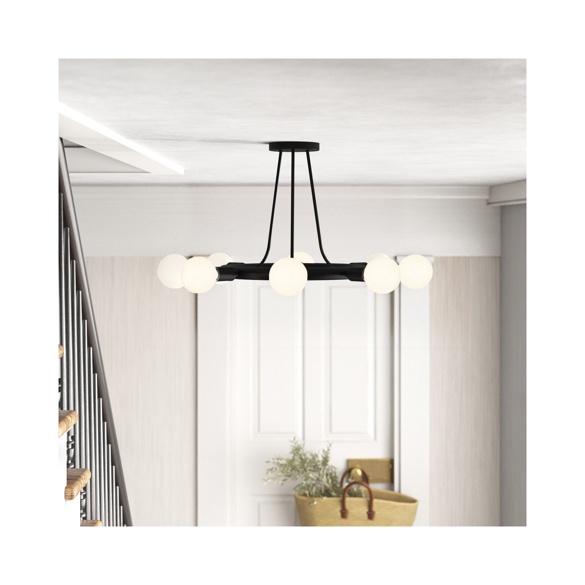 8 Light Semi Flush Mount