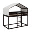 Lit simple superposé en bois avec tente-2104640526