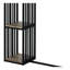 Table rectangulaire à hauteur de comptoir industrielle - 2 tablettes, chêne et chêne noir sablé
