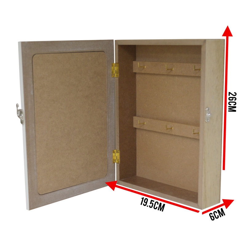Heart 6 Key Hook Holder Organizer Box