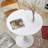 White Mid Century Coffee Table, And Steel Build Quality Elegant Table With Solid Base