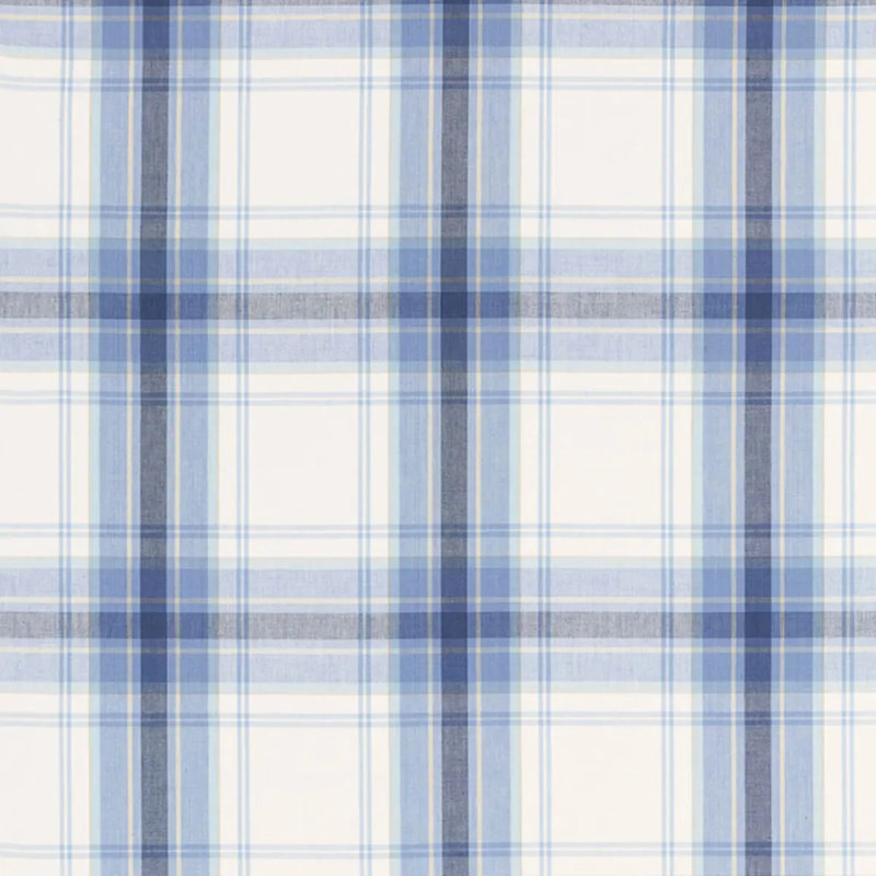 St. Martin Plaid Fabric, Blue