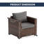 Chaise de patio en osier avec coussins-1994302629