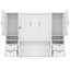 Lit escamotable double pleine grandeur avec placard, tiroirs et tablettes, blanc-803894371-803894397