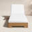 Jess Teak Single Chaise Lounger White Cushions