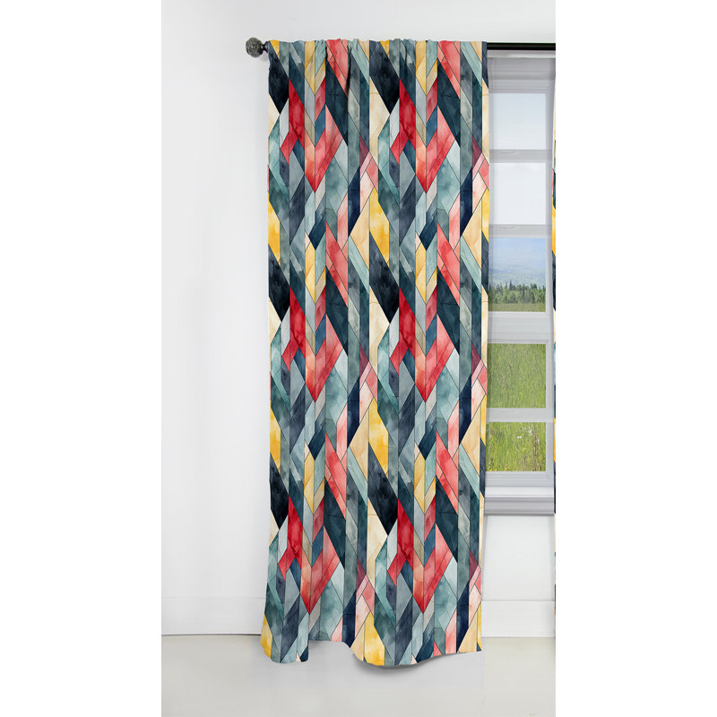 Ethno Marble Enchantment In Geometric - Abstract Marble Marble Blackout Curtain - 1 Panels, 52" W x 84" L