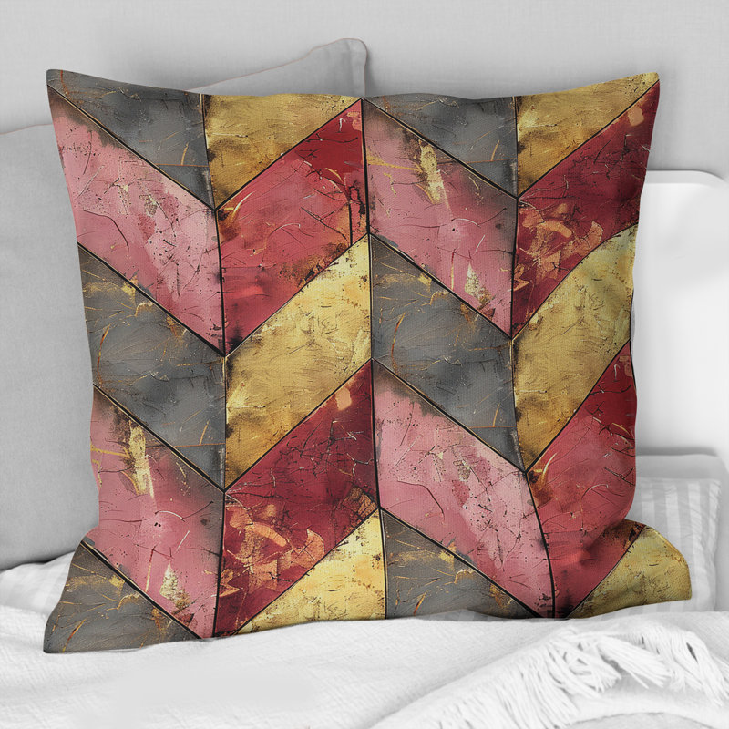 Coussin Chevron, H 16 po x l 16 po