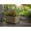 Keter Signature 18 Inch Rectangular Large Wood Look Planter for Indoor or Outdoor Flower Pot, Pine