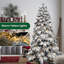 Arbre de Noël floconné en forme d'épouvantail avec embouts en PVC-1672521540