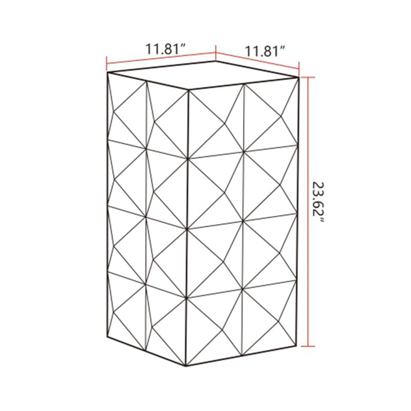 Height Three-Dimensional Embossed Pattern Design Retro Side Table Retro Furniture