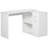 180? Rotating White L-Shaped Computer Desk with Storage, Drawer & Cabinet
