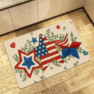 Décoration de jardin 24 po x 36 po Rustic Flag Star Eucalyptus