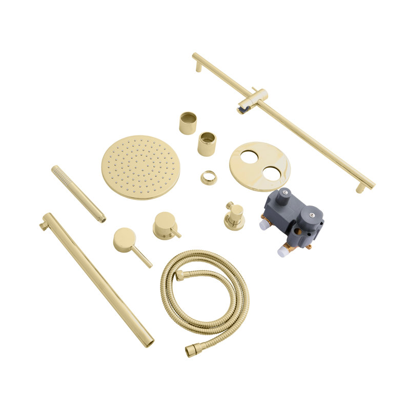 Shower Faucet, Polished Gold