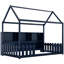 Lit simple simple avec rangement à DEL et rangement intelligent - Bleu marine-1253198844