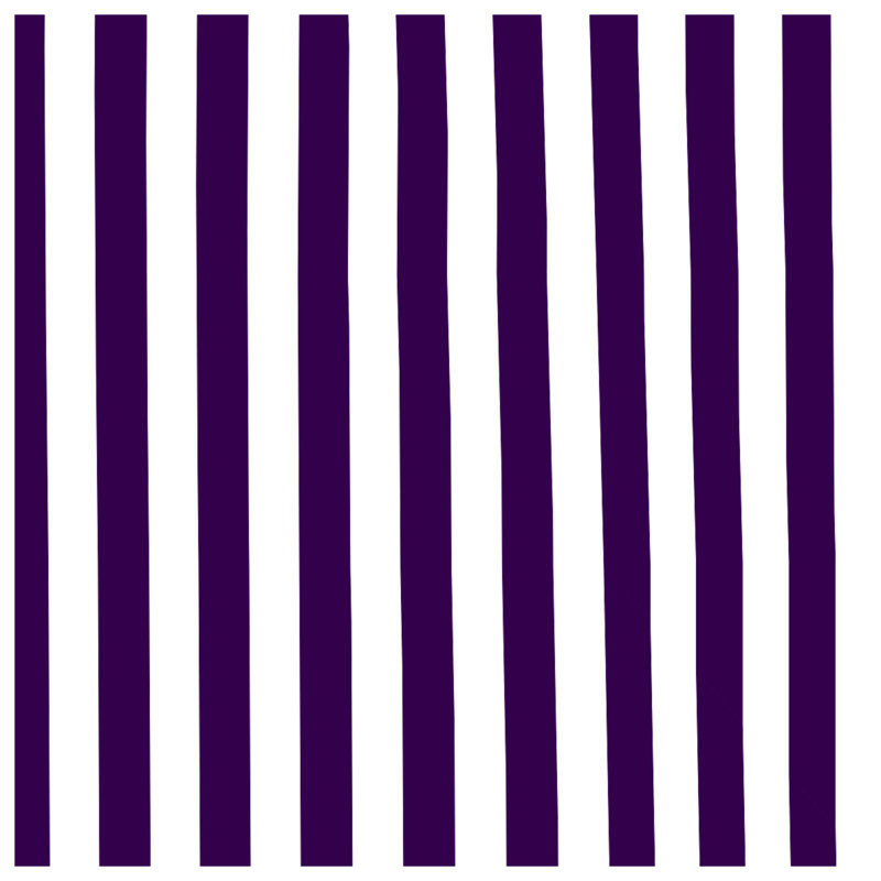 Purple White Stripes Double Sided Throw Pillows, 14 X 14 pouces