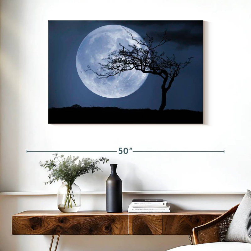 Lune et arbre Oberle, H 26 po x l 39 po