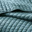Courtepointe 3 pièces bleu sarcelle très grand / très grand - réversible, microfibre, literie rembourrée en coton-117360933-117360930