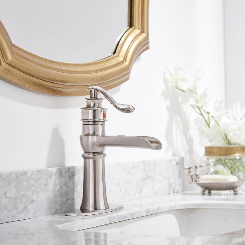 Single-Hole Single-handle Bathroom Faucet, Brushed Nickel