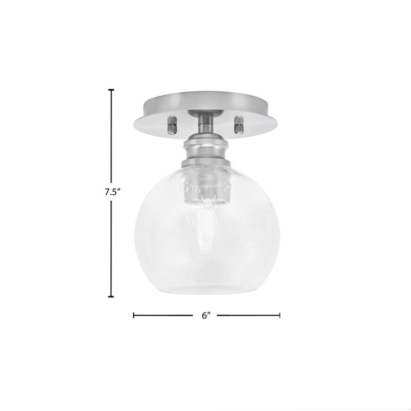 Verre à bulles transparent 5,75 po Edge, Nickel brossé