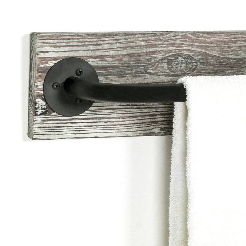 70cm Wall Mounted Towel Bar, Brown