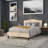 Fitzsimmons Arched Upholstered Headboard with Accent Nail Trim-377993630-377993603