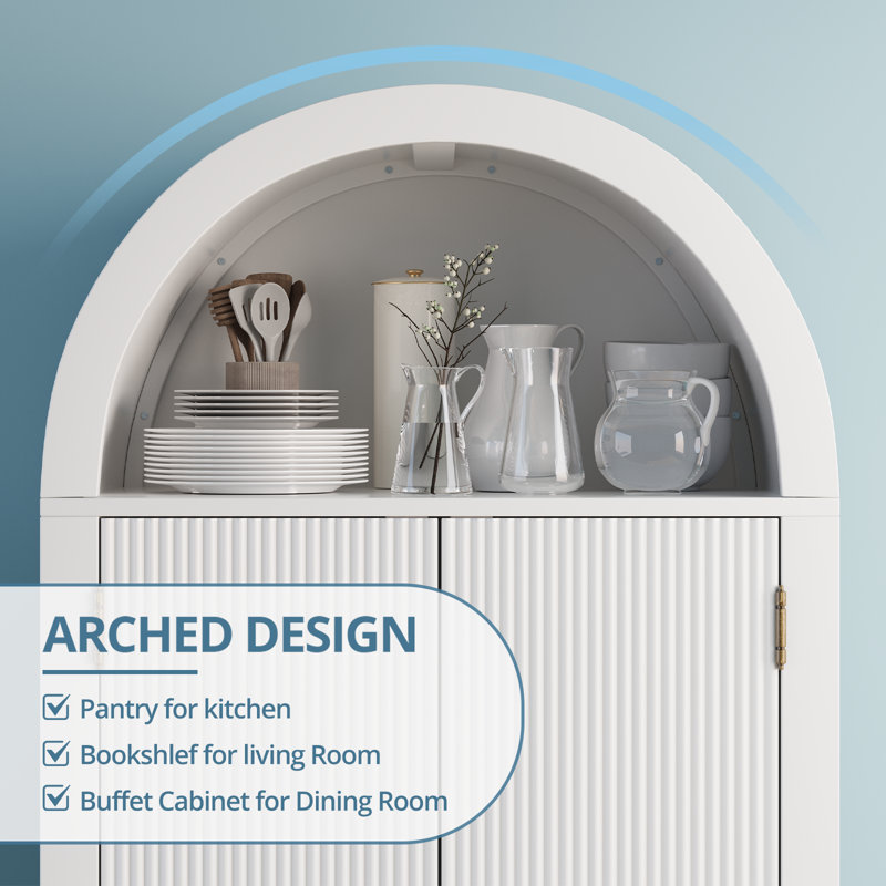 Armoire de cuisine 71 "H, Blanc