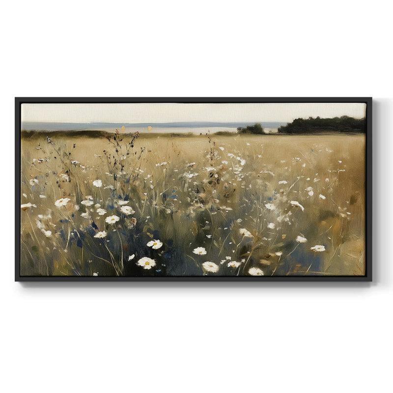 Botanical Series-CCL XXII- Toile tendue avec châssis tendue, prête à être accrochée, H 21 po x l 41 po, Noir