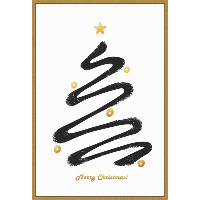 «Merry Christmas» par Amini54, reproduction d'art sur toile encadrée, H 33 po x l 23 po
