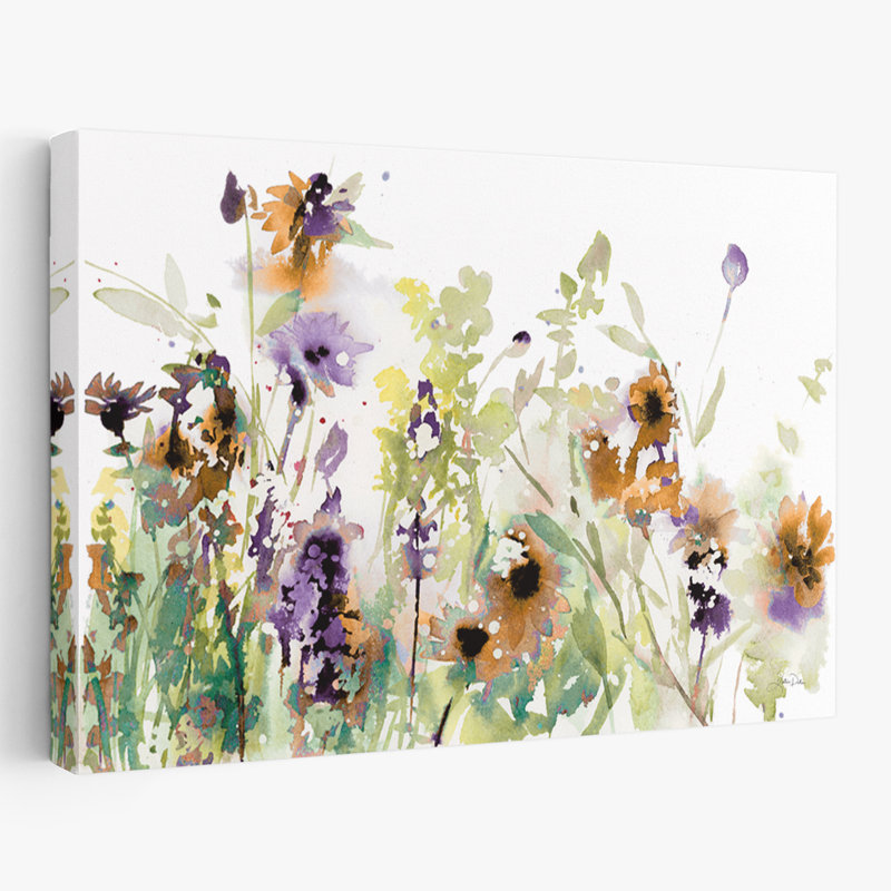 Abstrait automne - fleurs d'automne, H 16 po x l 24 po