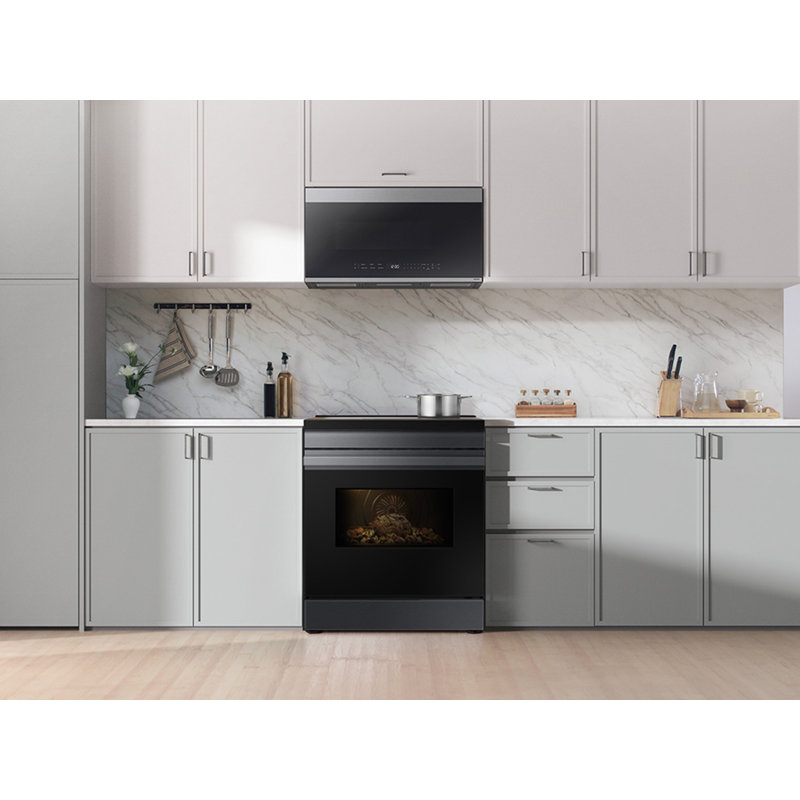 Samsung Bespoke Smart Slide-In Induction Range 6.3 cu. ft. with Anti-Scratch Glass Cooktop, Stainless Steel