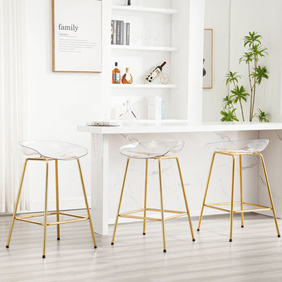 26" Counter Stool With Metal Frame
