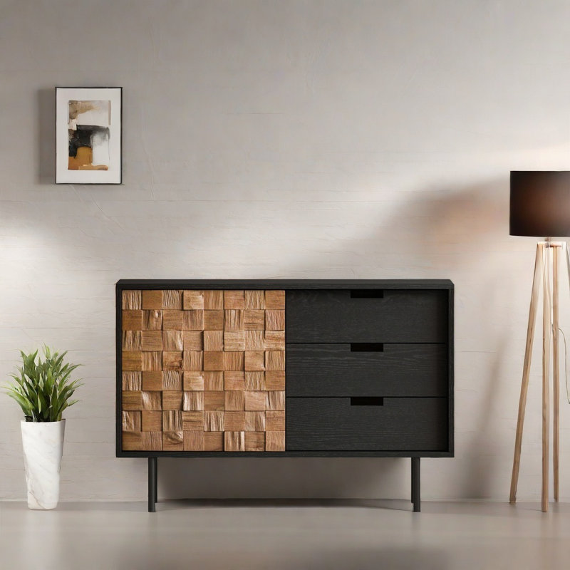 Retro Sideboard With 3 Drawers