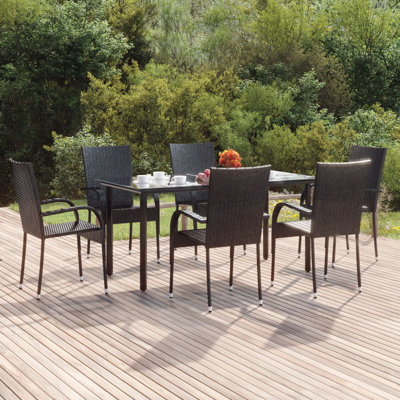 Dylanthomas Rectangular 6 - Person 63" Long Dining Set by Hokku Designs