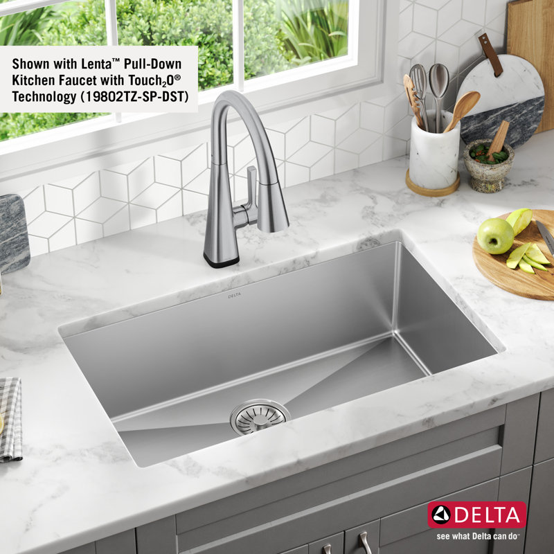 Delta 30" Stainless Steel Single Bowl Undermount Kitchen Sink