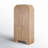 Shillington Reverse Fluted Light Brown Wood Curio Cabinet