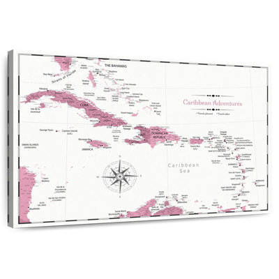 Adventures Pink Caribbean Push Pin Alvertia
