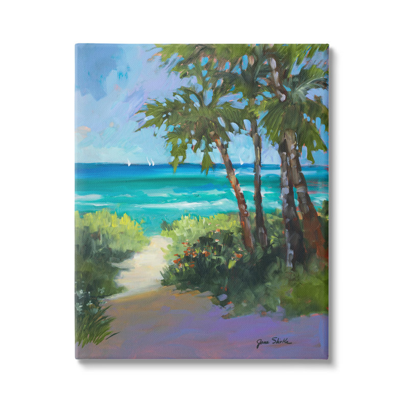 Toile Stupell Industries, vue sur la plage, par Jane Slivka, H 30 po x l 24 po x P 1,5 po