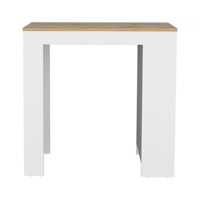 Îlot de cuisine, trois tablettes latérales, blanc