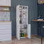 Garde-manger avec armoire de rangement haute de 67 pouces avec trois portes et trois tablettes extérieures Konik-1349656553
